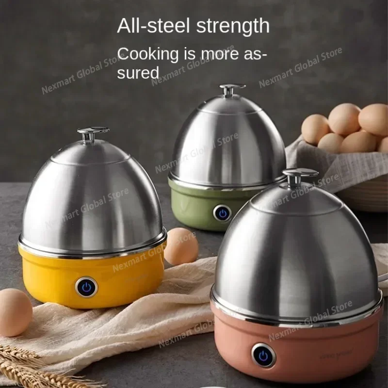 Household Egg Steamer, Auto Power-off Compact Mini Egg Cooker for Dorm, Steaming Breakfast Helper
