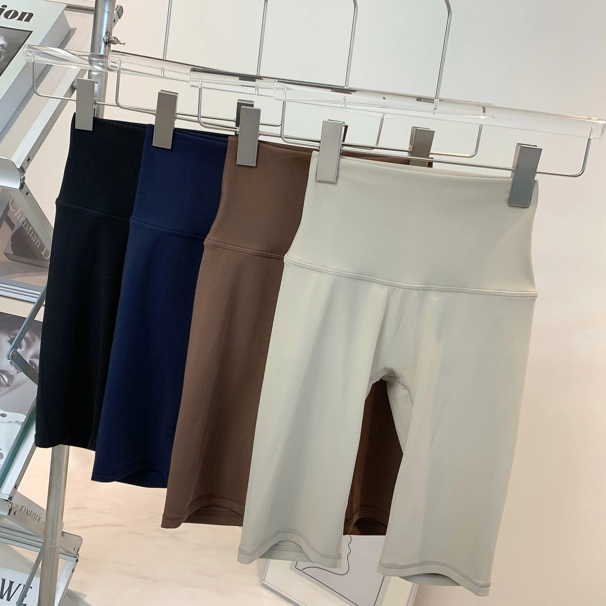 

Butter Texture Five-Quarter Length Cycling orts Women's High-Waist Running Slimming Sports orts Sensation Nylon Spandex