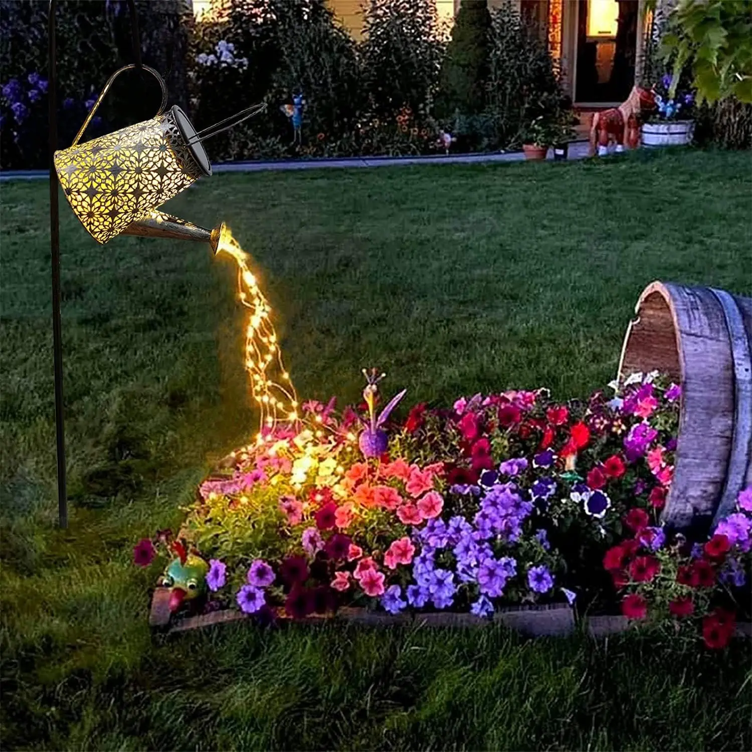 

Solar Watering Can Lights, Large Metal Hanging Solar Lights Outdoor Waterproof,Birthday Gifts for Women Mom Grandma Mother's Day