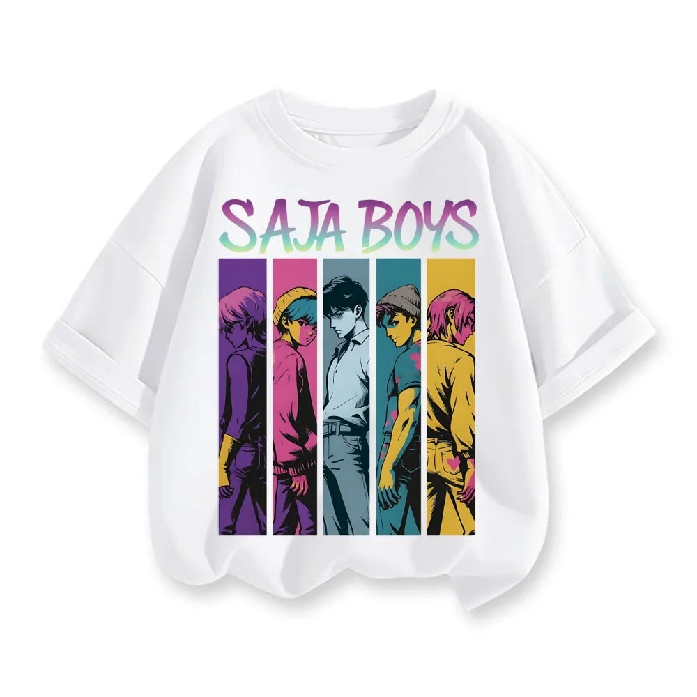 

Детская футболка Kpop "Demon Hunter" с короткими рукавами, милая футболка с изображением тигра в стиле Kpop, подходит как мужчинам, так и женщинам.