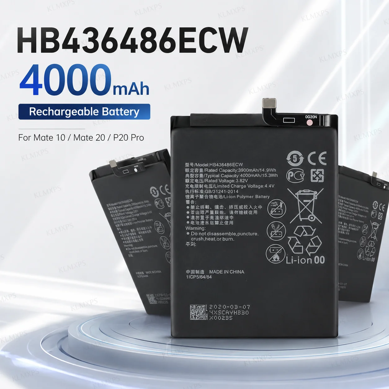 HB436486ECW 4000mAh High Capacity Fast Charging Lithium Replacement Battery With Repair Tools for Mate10 Mate10Pro Mate20 P20Pro