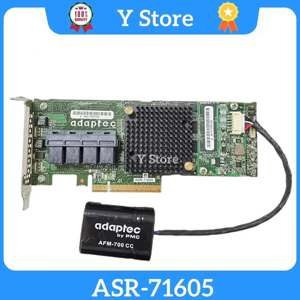 Y Store For Adaptec ASR-71605 RAID Controller 16 Ports 2274400-R SAS Sata Raid Card AFM-700 1GB Cache PCI E RAID Expander& BBU