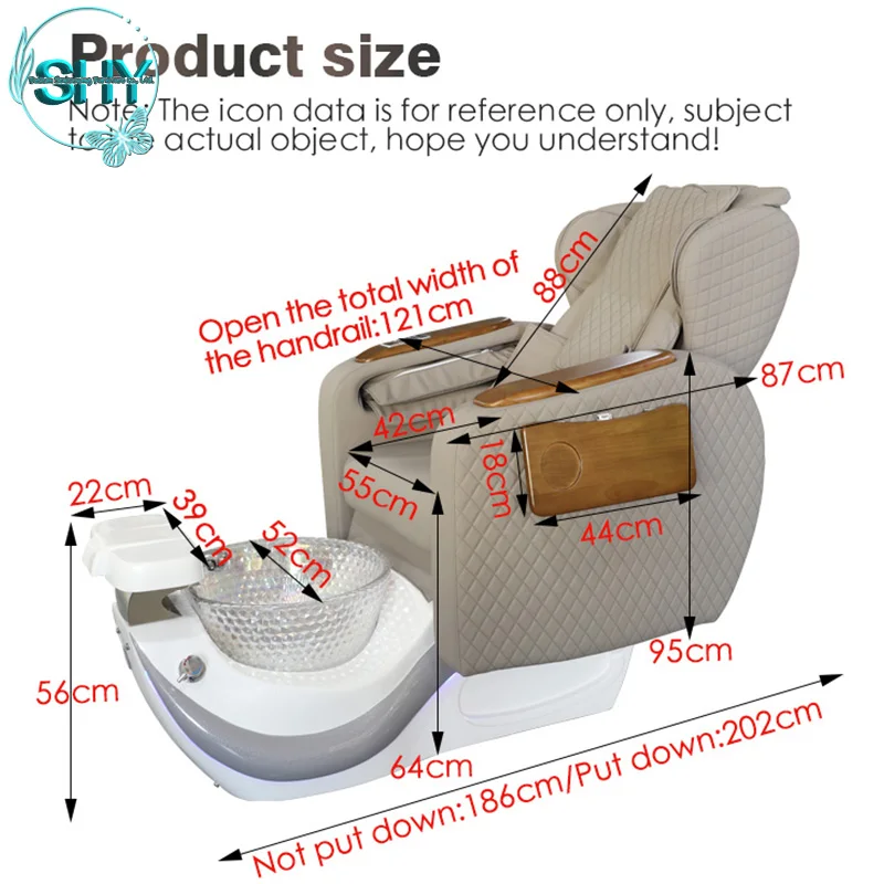 Pedicure Chair,Modern Luxury Professional Pedicure Chair For Nail Salons Best Electric Wooden Throne Portable Foot Spa Lounger