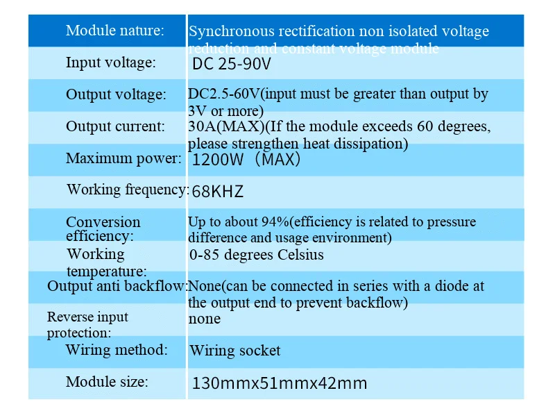 DC-DC 1200W 1500W Step-Down-Modul 50A Hochleistungs-einstellbares Konstantspannungs-Lade-Batterie-Strommodul – Detail 4
