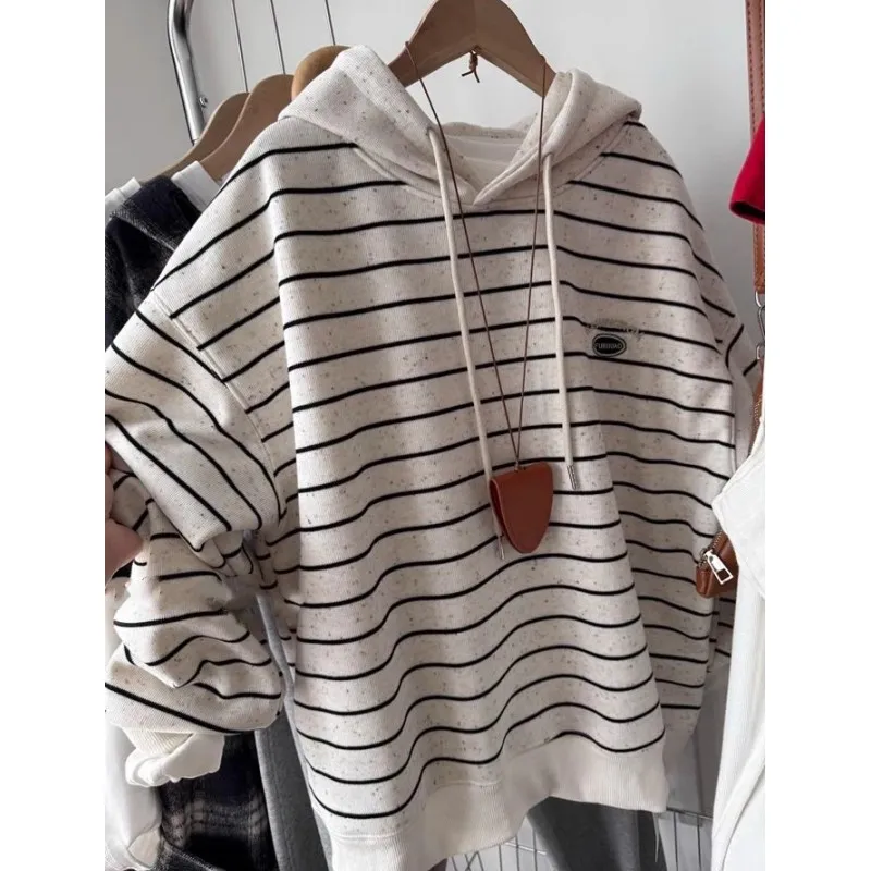 الرجال Thiened Fce هوديي الأمريكية عارضة مخطط البلوز شتاء جديد Sle ألياف البوليستر تشوه مقنعين أعلى #4