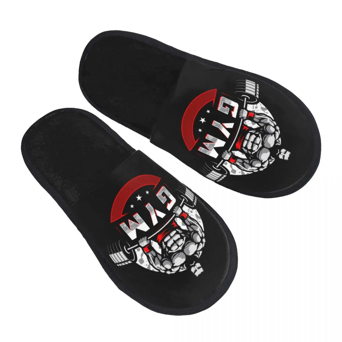 Custom Bodybuilding Gym Soft Memory Foam House Slippers Women Fitness Muscle Comfy Warm Anti-Skid Slipper