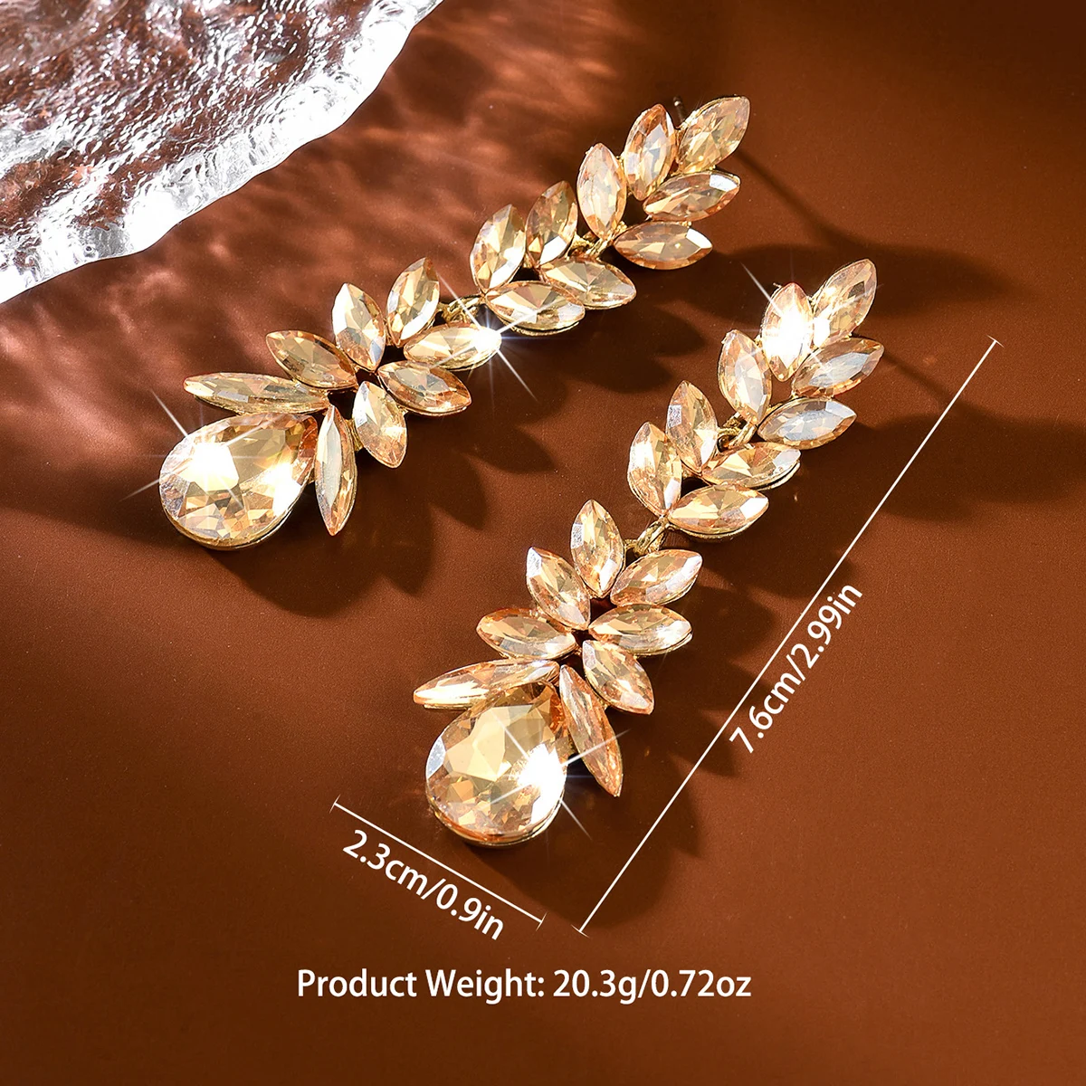 Retro Forest Manor Grandmother Green Water Drop Earrings Multi Horse Eyes Leaves Tassel Type Travel Ball Dinner Match