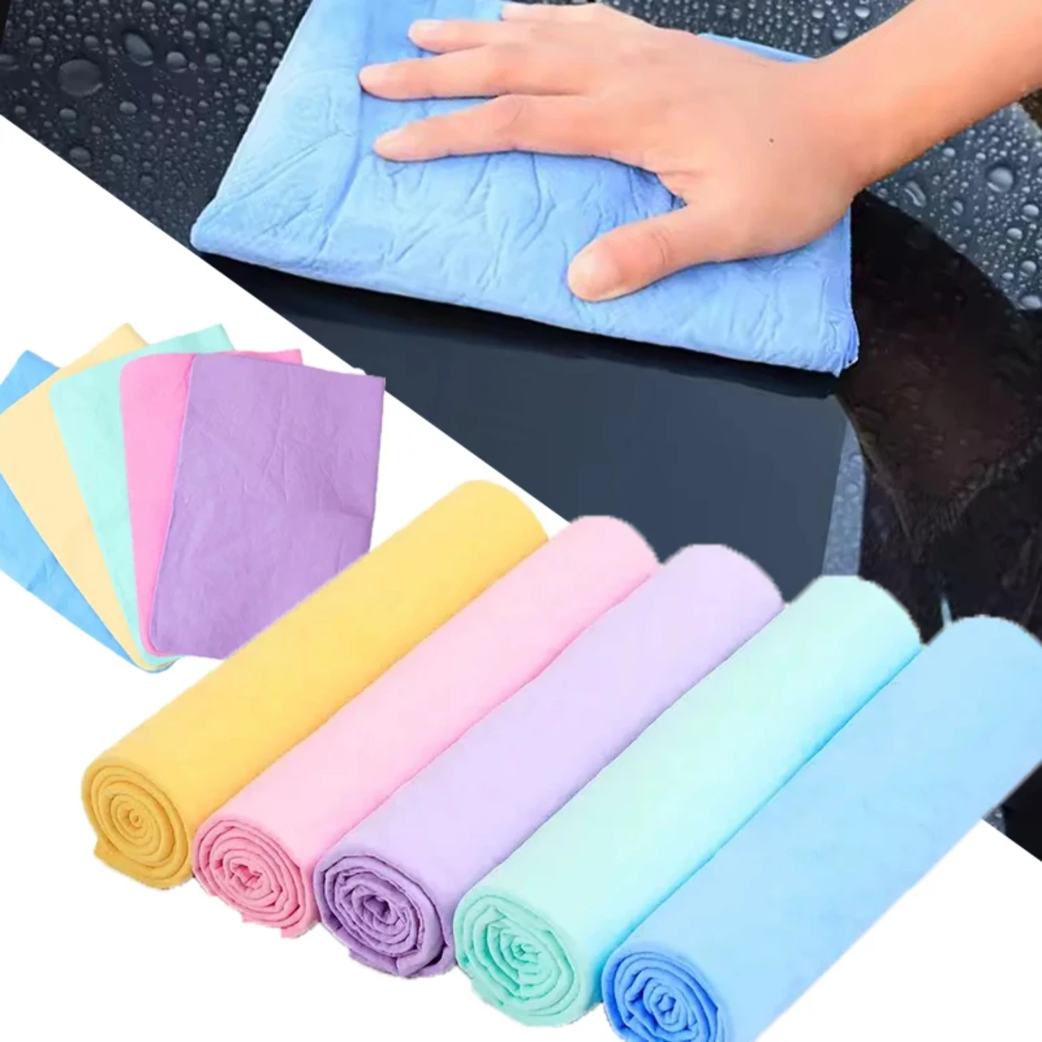 

Car Wash Towel Synthetic Deerskin Super Absorbent Towel Magical Care Suede Towels Cleaning Polishing Cloths Auto Accessories