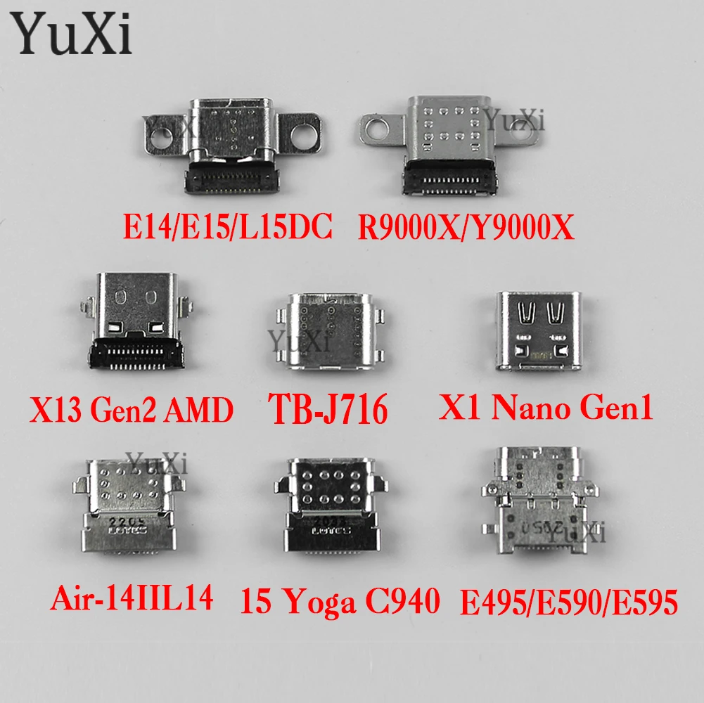 1Pc 24Pin USB Type-C Charging Port For Lenovo ThinkPad R14 E14 E15 Female Socket Power Connector Jack For Yoga C940 E590 E595
