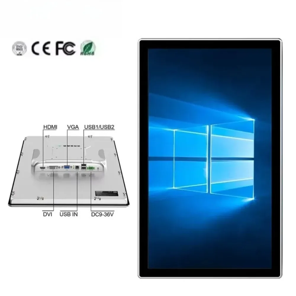 27 inch industrial display IP65 waterproof USB LCD industrial touch screen capacitive touch screen industrial LCD display