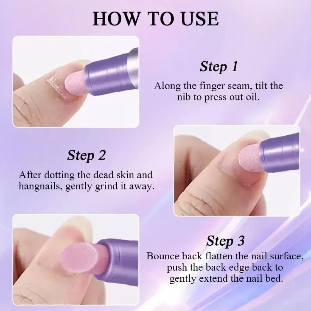 New Portable Nail Cuticle Oil Pen Remove Dead Skin with Pusher Tip Nail Buffer Pen Nail Art Tools Manicure Care Tools New