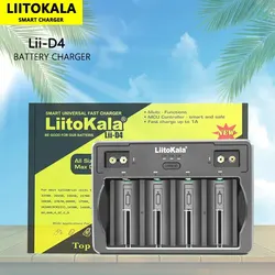 LiitoKala Lii-D4 21700 For 18650 18350 26650 16340 RCR123 14500 3.7v 1.2V Ni-MH/Cd,AA AAA SC D C Battery Charger