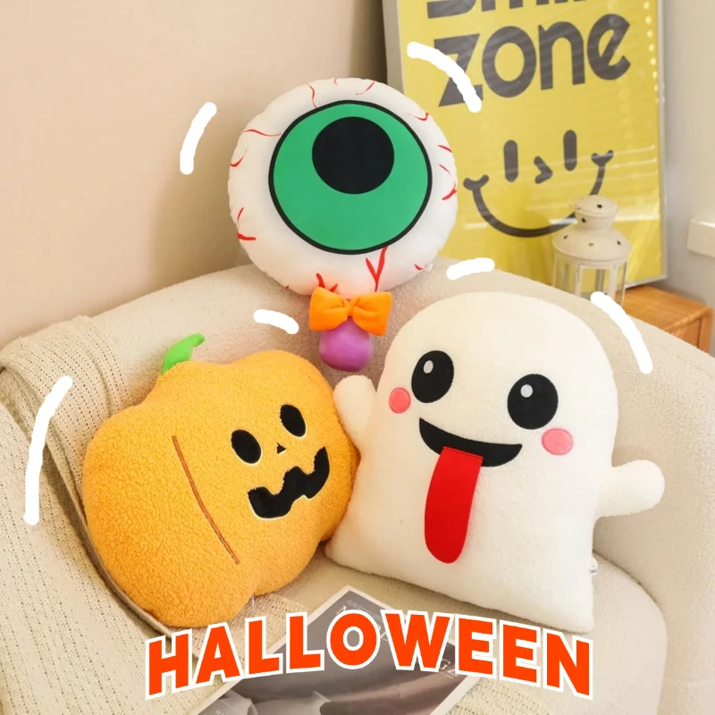 1Pc 40CM Cartoon Halloween Pumpkin Candy Ghost Plush Toy Funny Halloween Plush Doll Pillow Home Party Decor Gift