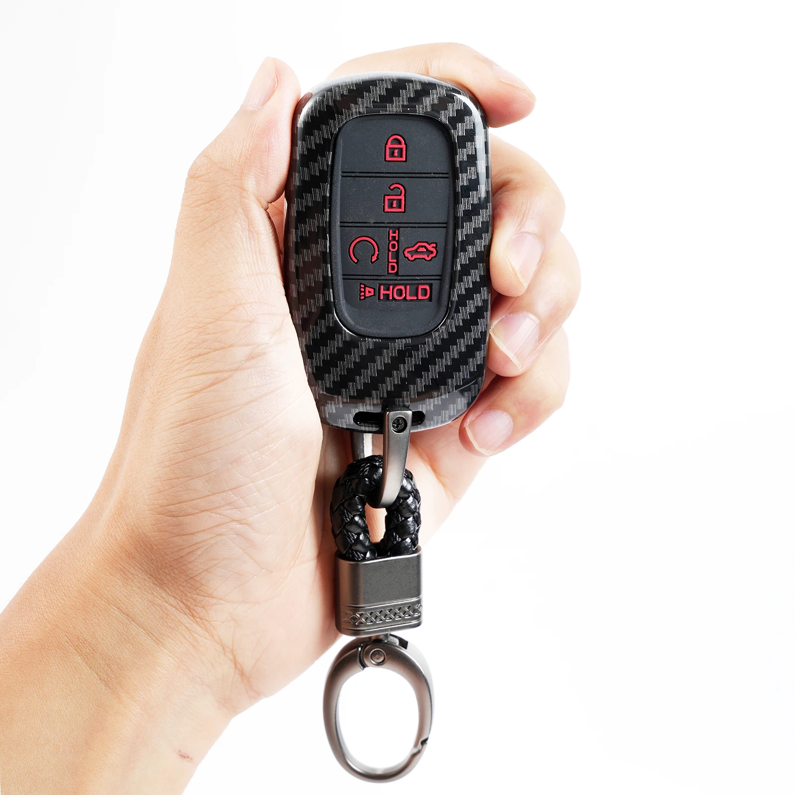 Carbon Fiber Car Key Cover Case Shell For Honda Civic Accord Pilot HRV HR-V CRV CR-V 2022 2023 2024  keyless Remote Key Fob