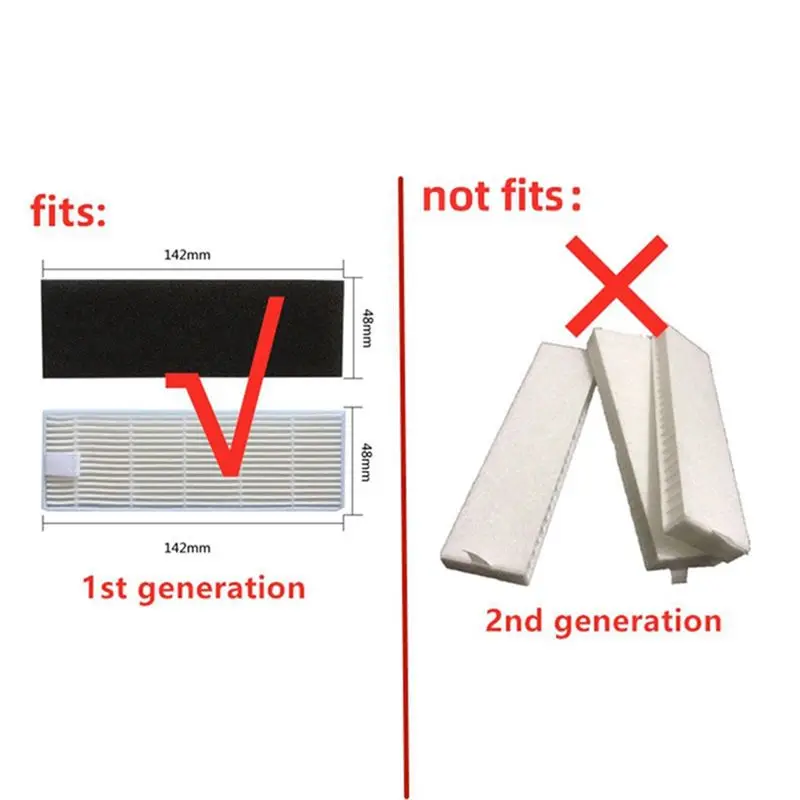 Y42A-For Ilife Silvercrest SSR1 Ssra1 Main Brush Filters Side Brushes Vacuum Robot Cleaner Replacement