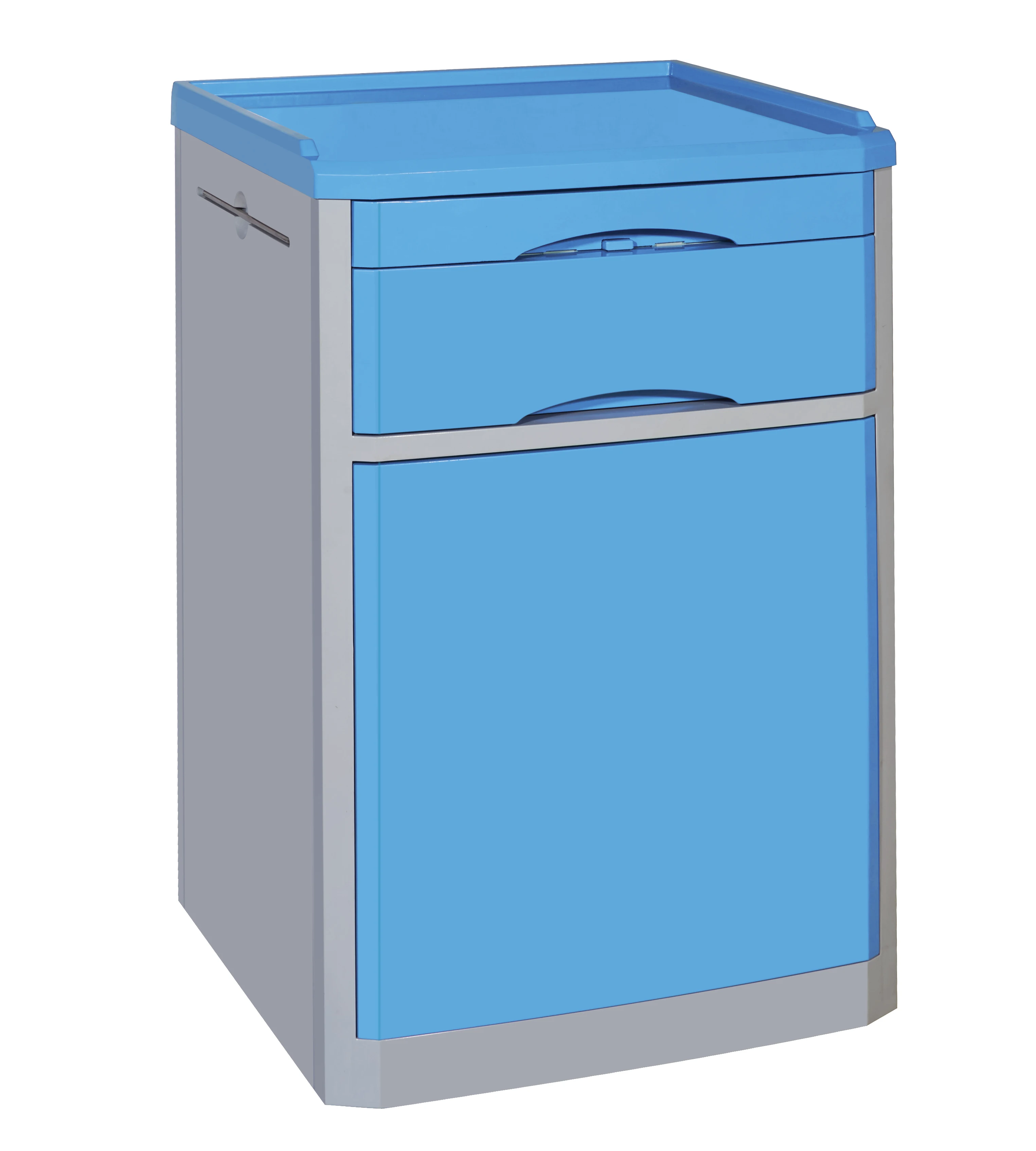 

Hospital ABS Plastic Case Bedside Cabinet Multi Color Hospital Furniture Bedside Trolley Table for Patient