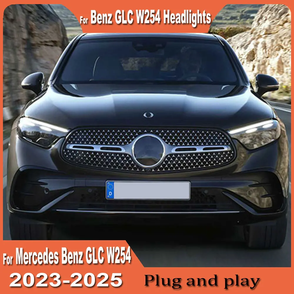 Car Headlights For Mercedes-benz GLC W254 2023 2024 2025 LED Headlight LED DRL Projector Lens Dynamic Auto Accessories 2pcs