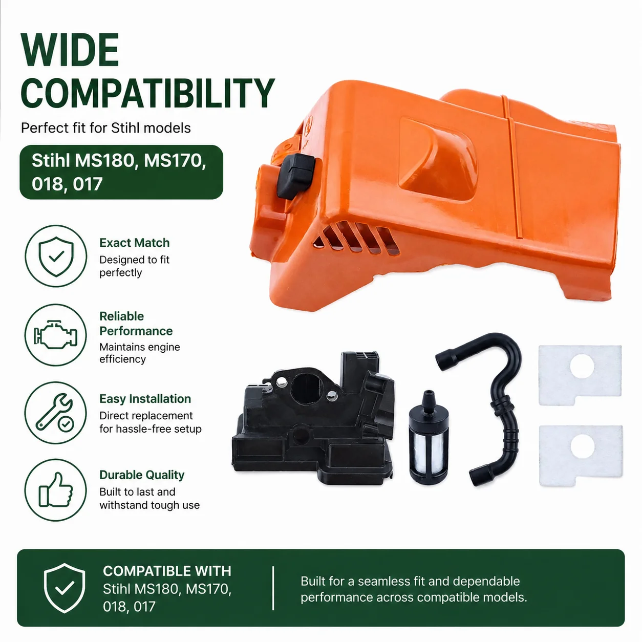 Комплект крышки цилиндра, корп – обзор и цена Stihl Chainsaw Ms170