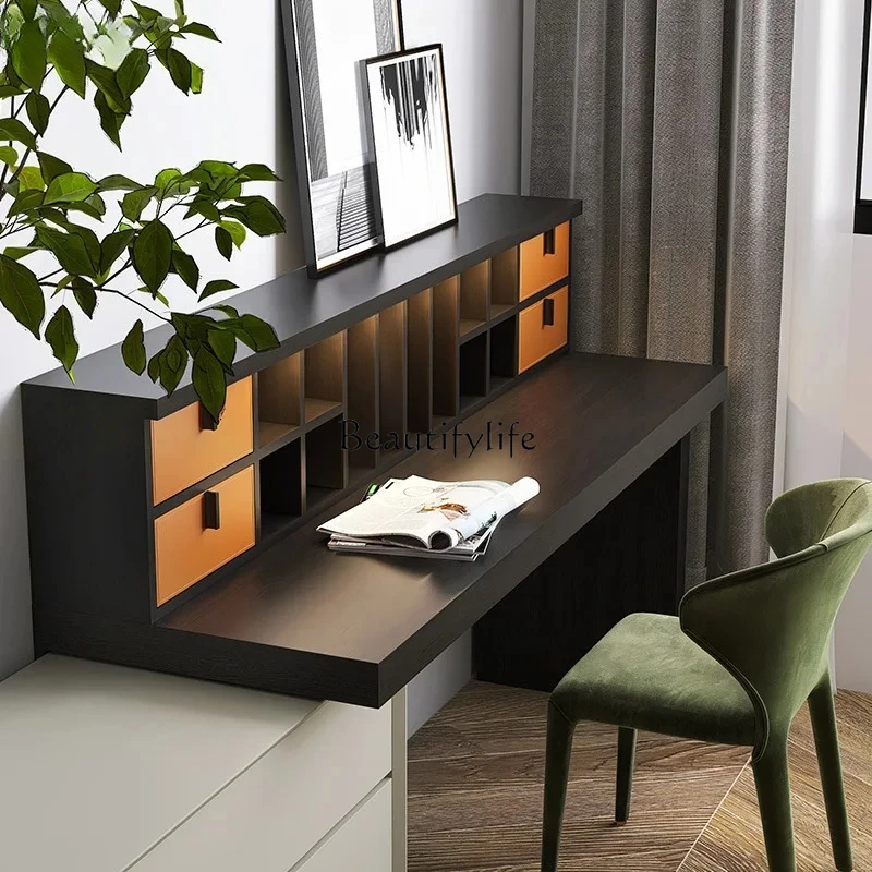 cassettiera per vernice integrata camera da letto minimalista in legno massello modello moderno telescopico