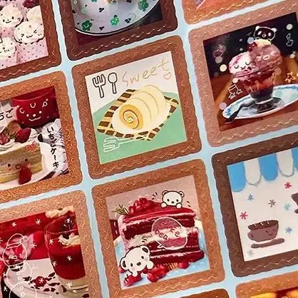 

1 лист, винтажный японский алфавит, еда, скрапбук, журнал, чехол для телефона, принадлежности для декора, милые деко-наклейки, наклейки с пандой