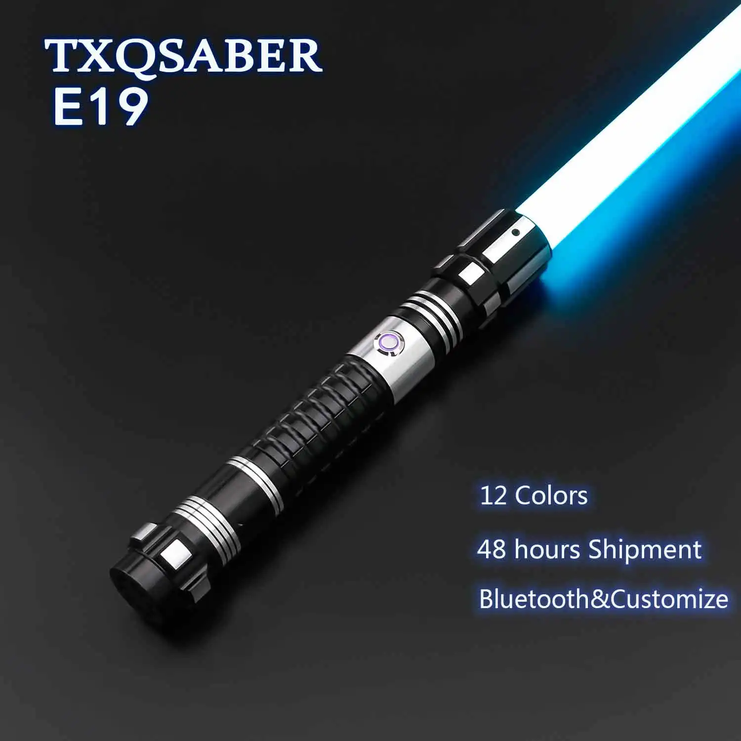 TXQSABER RGB Pixel heavy dueling laser sword Smooth Swing Metal Handle lightsaber Cosplay FOC jedi sword    12 Colors foc force