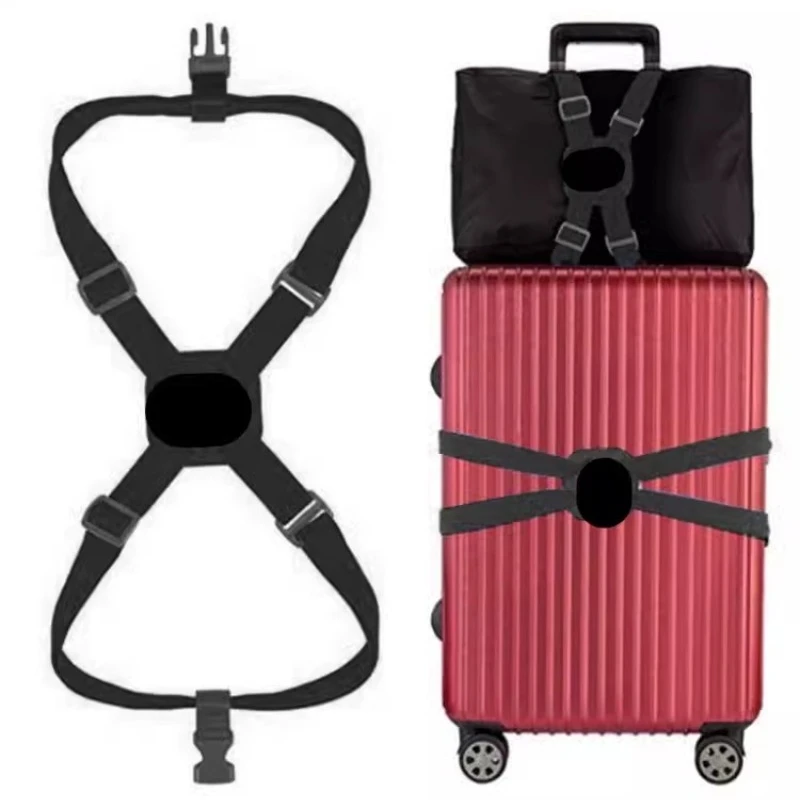 Multipurpose Travel Luggage Packing Belt 8-shaped Safety Strap  Portable Simple Highly Elastic Reinforced Bindable Tape