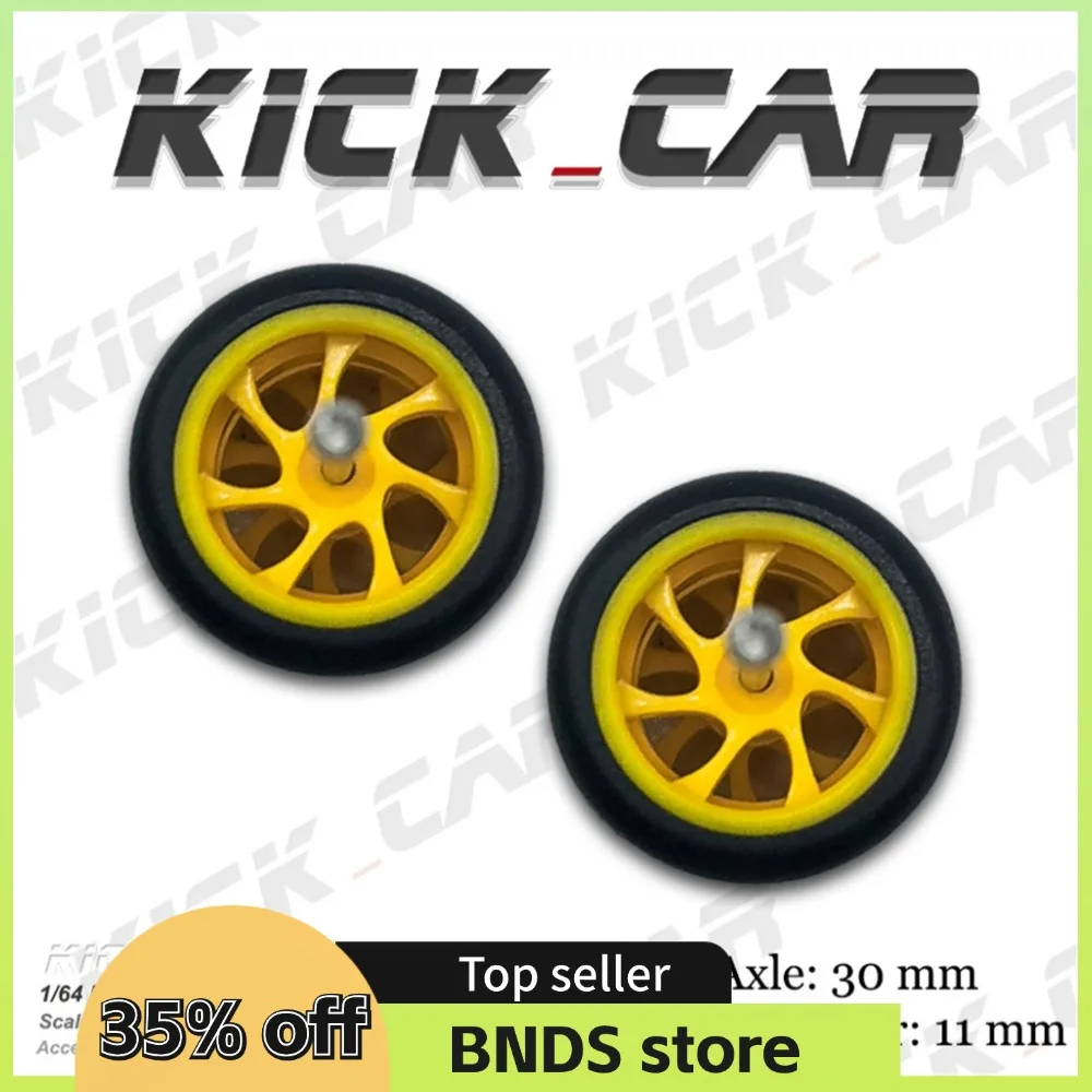 1/64 Model Car Wheels with Rubber Tyres 1Set For Hotwheels Modified Parts Sports Vehicle Toy Cars Tomica MiniGT