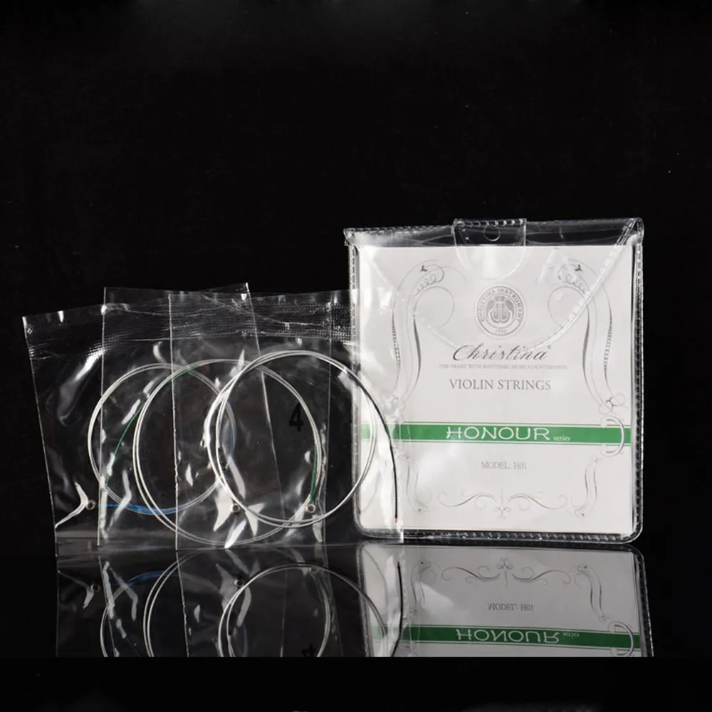 CHRISTINA Violin Strings Set H01 E-A-D-G 4 Strings Alloy Steel Medium Tension Ball End Available in 4/4 to 1/8 Size