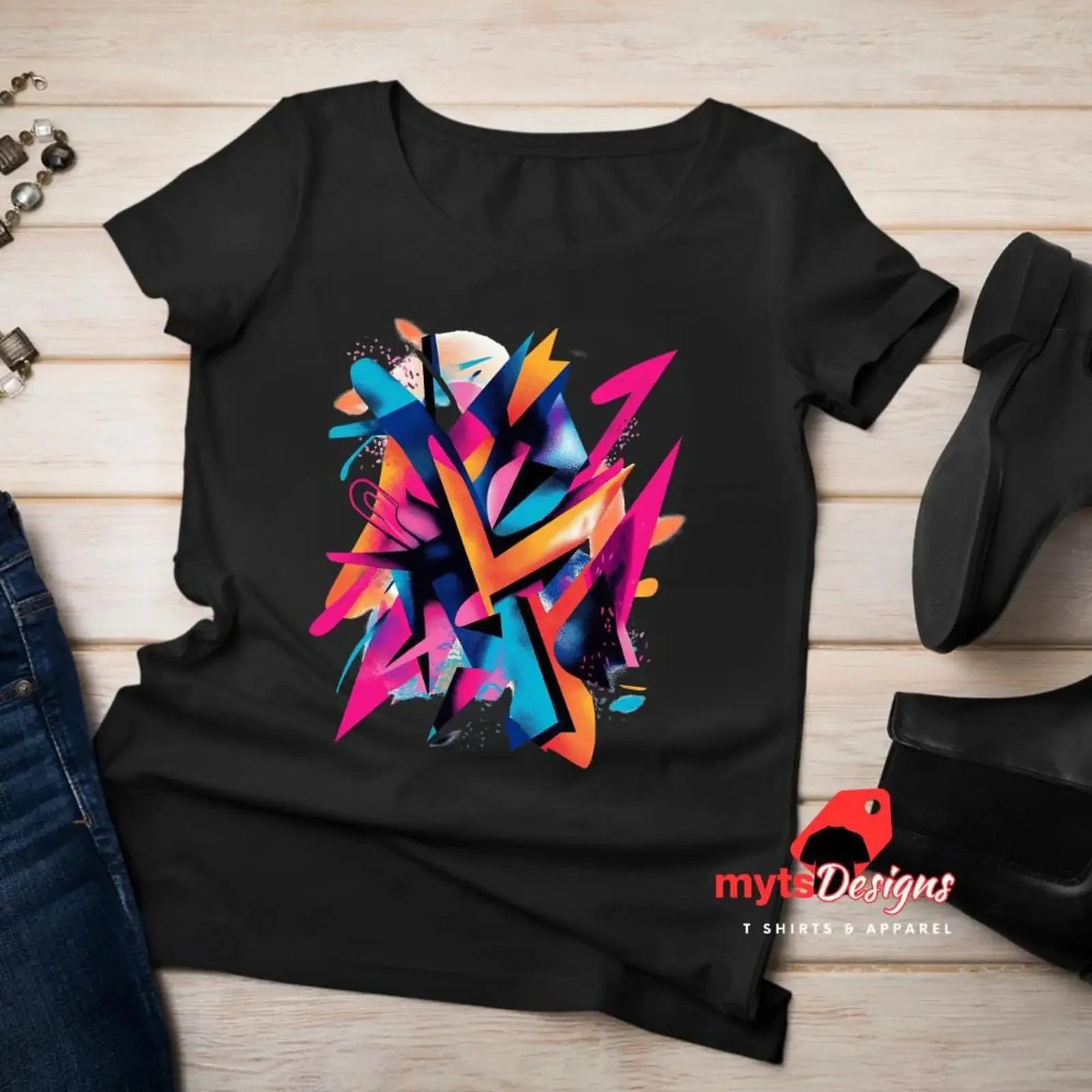 Abstract T Shirt Vivid Art Summer vintage Washed Stylish Breathable Unisex Soft streetwear Slightly Stretched homme Comfortable