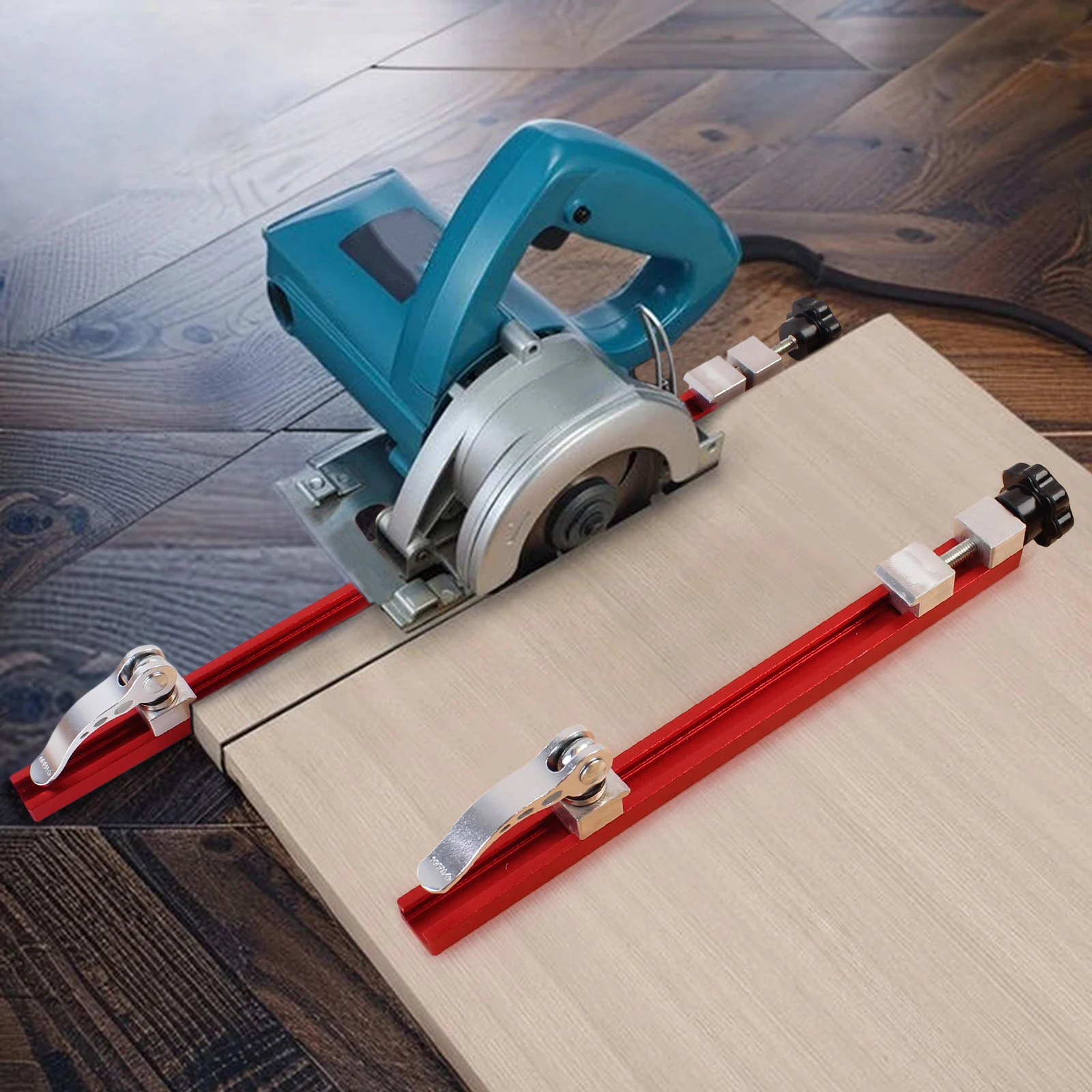 1Pc Circular Saw Guide Rail, Precision Adjustable Cutting Machine Base Guide for Woodworking, Cutting Guide Cutting and Milling