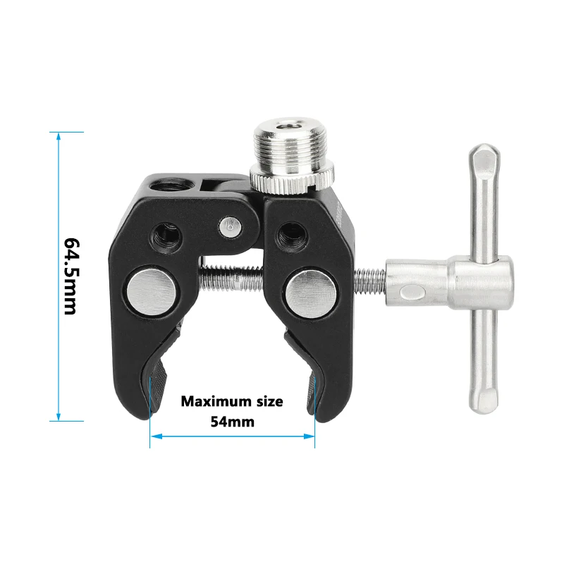 Hdrig Super Crab Clamp mit 5/8 "-27 Gewinde adapter für Mikrofone (2er Pack)