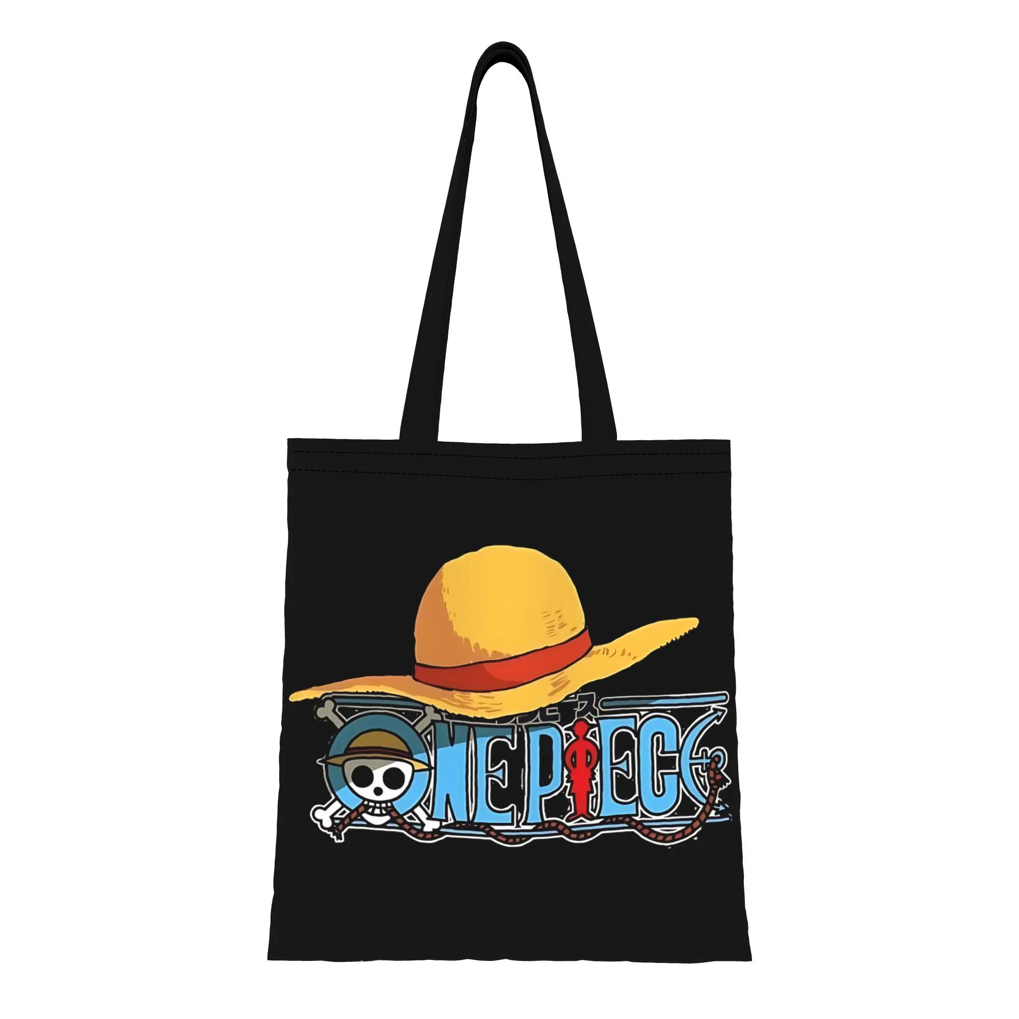 

ita bag One Piece logo Reusable Double Sided Canvas Tote Bag Shoulder funko Handbag