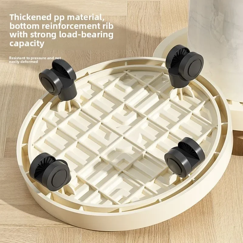 Flower Pot Tray with Universal Silent Casters, Round Thickened Mover Tray, Multi-functional 50kg Load Bearing for Potted Plants