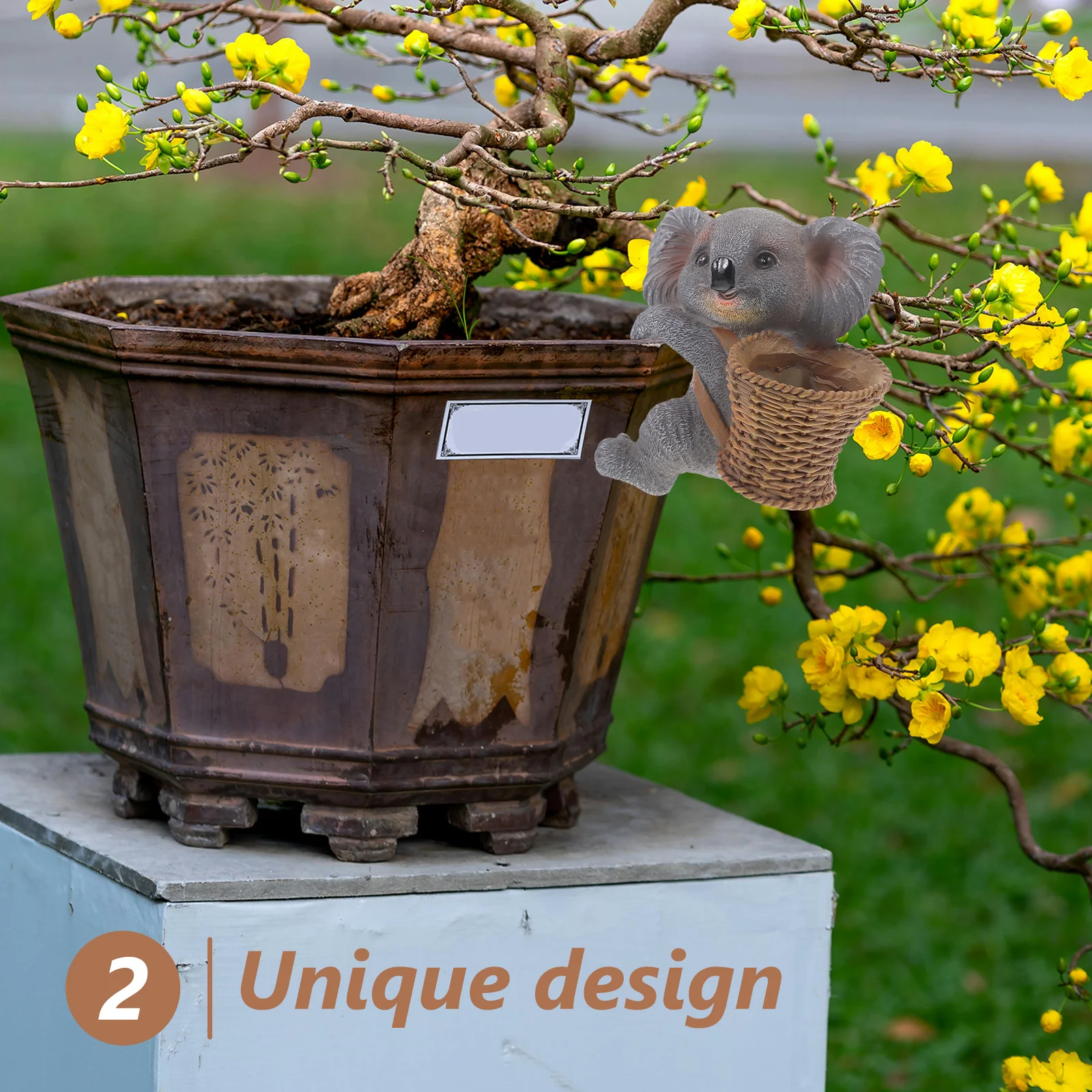 

Adorable Koala Figure Resin Hanging Ornament for Garden Yard Outdoor Decor Courtyard Landscape Decoration Compact Design