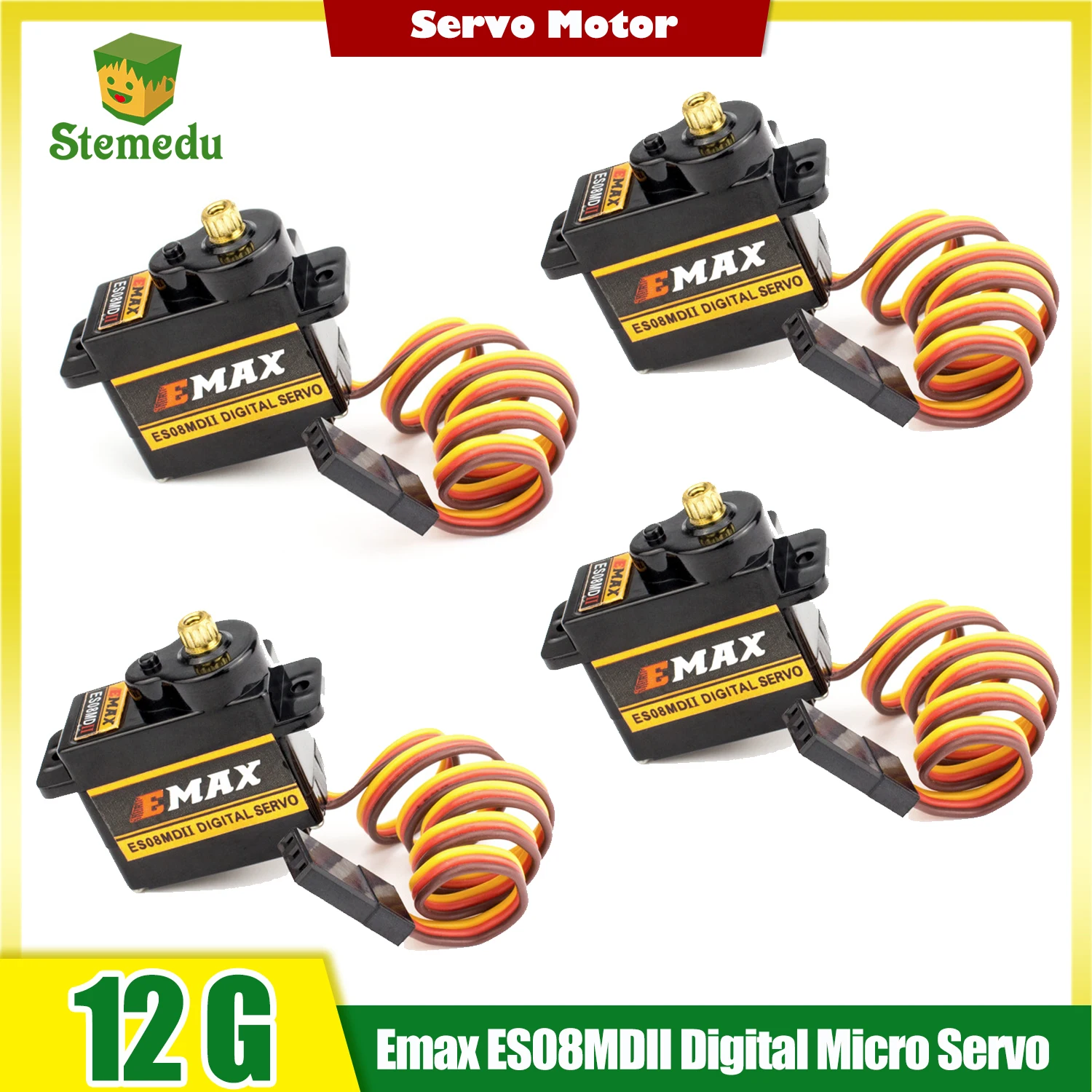 

Совершенно новый цифровой сервопривод EMAX ES08MD II 12 г 2,4 кг, высокоскоростной мини-сервопривод с металлической шестерней для гоночного дрона с фиксированным крылом, 4 шт.
