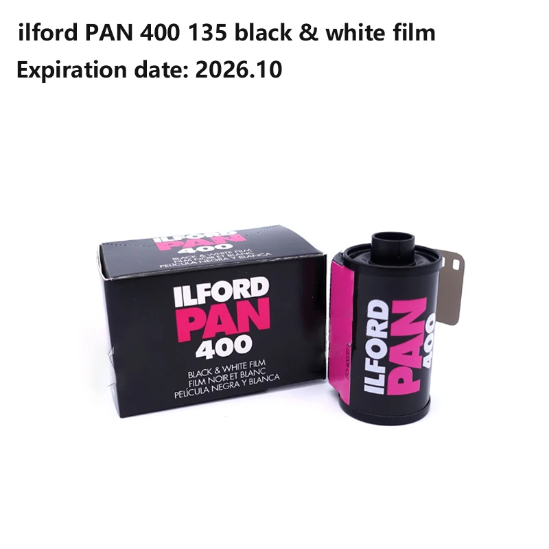 Original ilford pan 400 135 black and white film 36 sheets/1 roll - expiration date October 2026