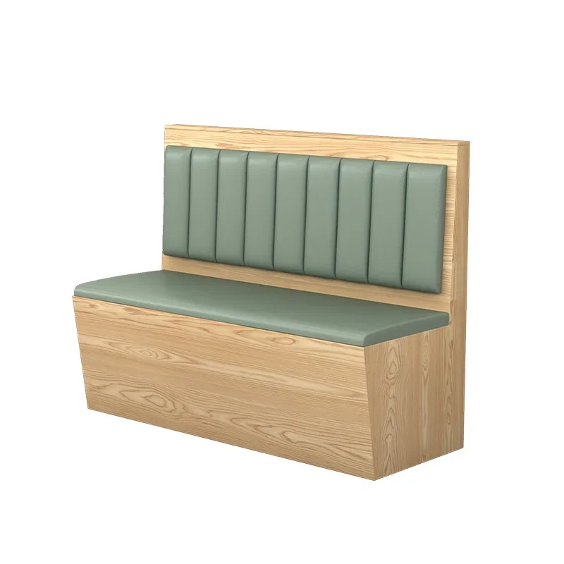 Banco de varios colores, precio de fábrica de estilo nórdico, material de madera contrachapada sólida, muebles para café, hotel, juego de sofás de comedor de cuero