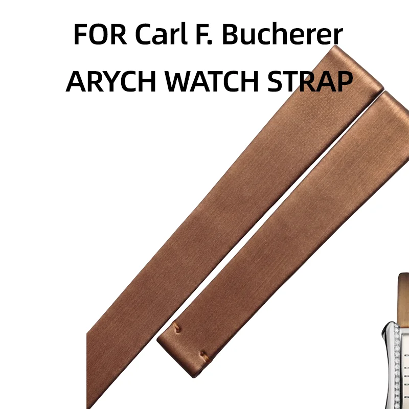 Para CARL F. BUCHERER ALACRIA ALLIGATOR correas de reloj de cuero/seda