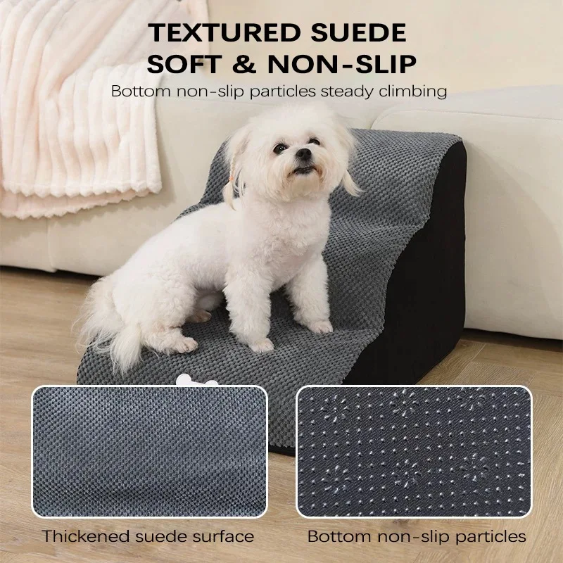 Modern durable eco-friendly non-slip indoor removable washable foam dog and cat stairs, suitable for elderly dogs