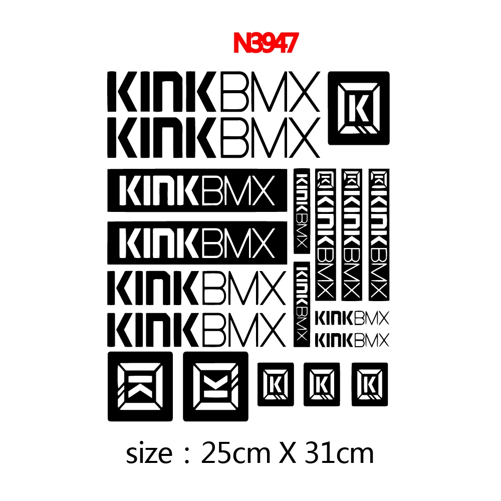 For KINK BMX Decal Sticker Set Decal Decal Bicycle Bike MTB BMX body car styling decorative Decal Sticker Kit