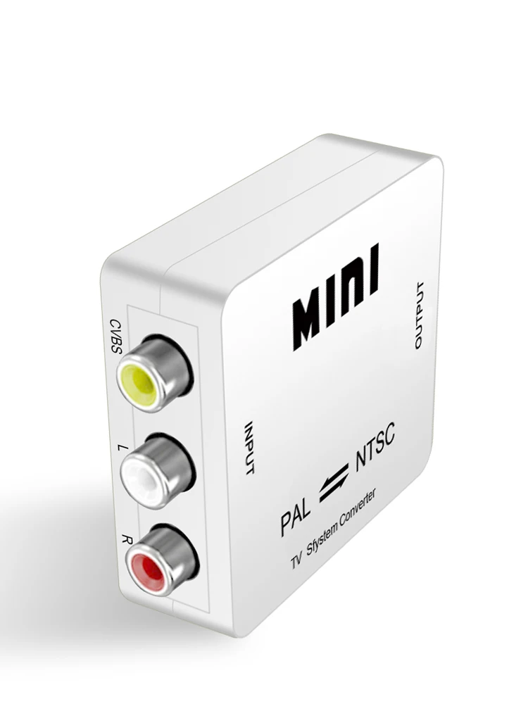 Mini konwerter systemu wideo TV PAL NTSC RCA, adapter dwukierunkowy PAL na NTSC, przełącznik PAL na NTSC do PS3 Xbox DVD — zdjęcie produktu 7