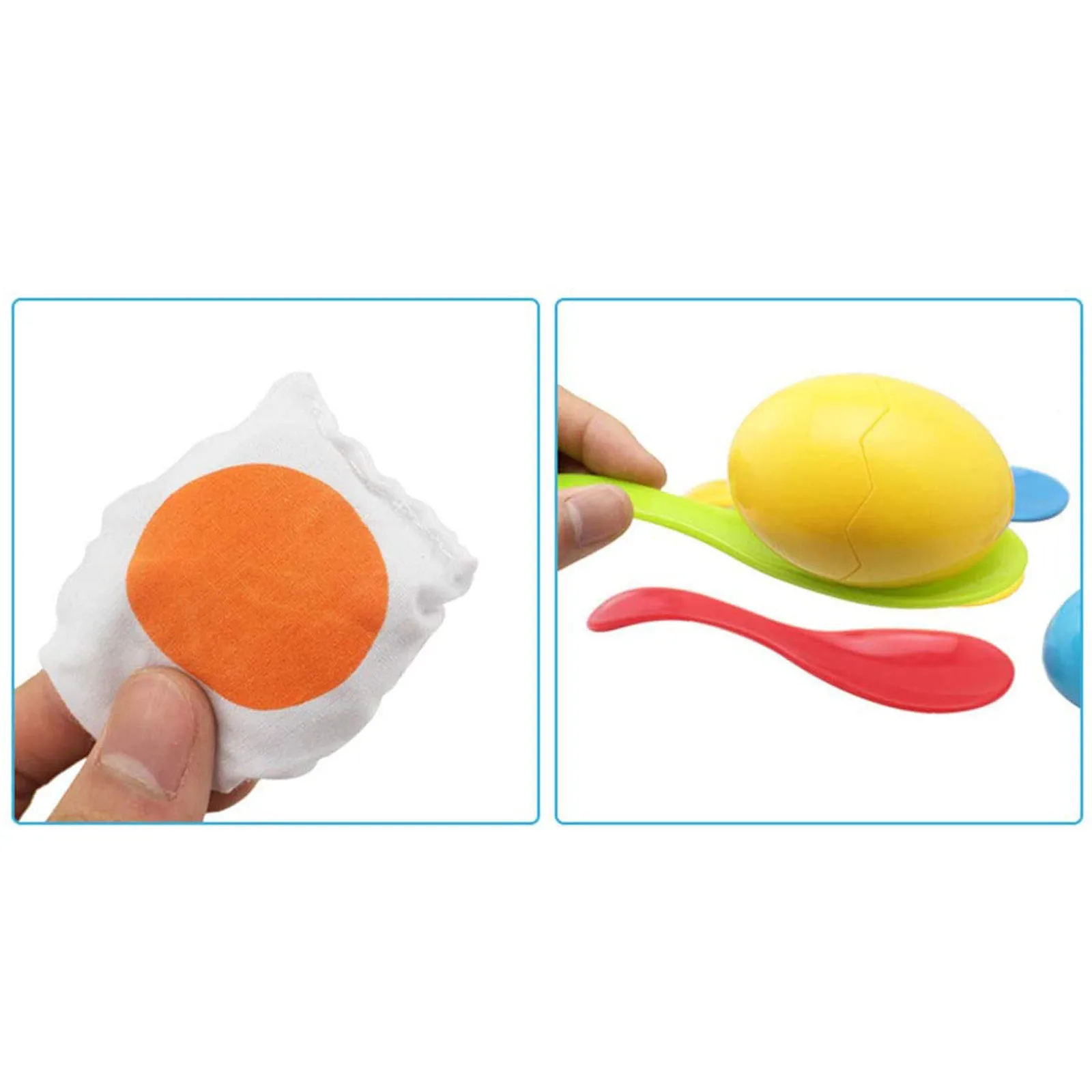 Eggs And Spoon Race Game Set With Yolk Outdoor Games For Kids Field Sport Party Favors Toy Parent-child interactive game toys
