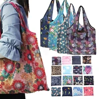 Sac à provisions pliable réutilisable, sac d'épicerie de voyage, sacs de rangement écologiques pour jouets de plage, fourre-tout en poudre imprimé citron, GT 1