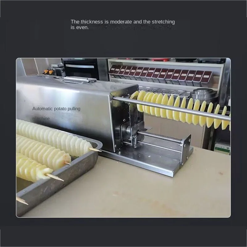 Commercial Automatic Stretch Stainless Steel Potato Slicer Potato Chip Cutting Machine Tornado Spiral Twisted Potato Sticks