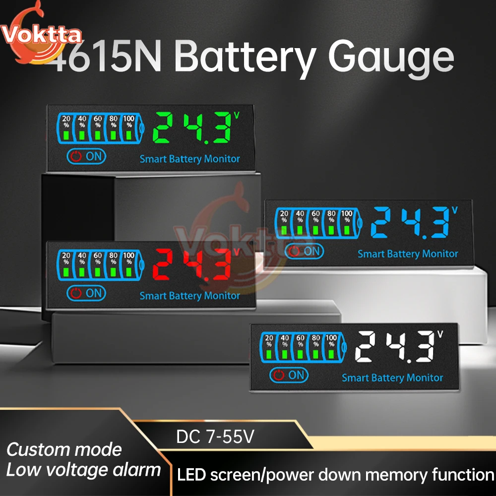 3S-14S DC7-55V Battery Level Indicator 12V 24V 36V 48V 18650 Lipo Lithium Battery Capacity Board Voltage Battery Charging Tester