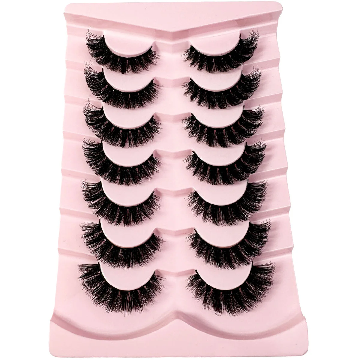 新しい 7 ペア DD ミンクまつげ 3D ミンクの毛乱雑ふわふわまつげショートソフトナチュラルまつげミンクアイまつげメイクアップミンクまつげ