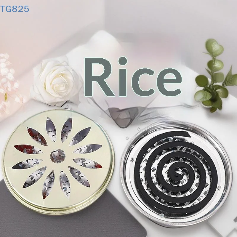 【AN】Stainless Steel Mosquito Spiral Holder Box With Lid Fireproof Mosquito Coil Burner Safe Windproof Mosquito Repellent Tray