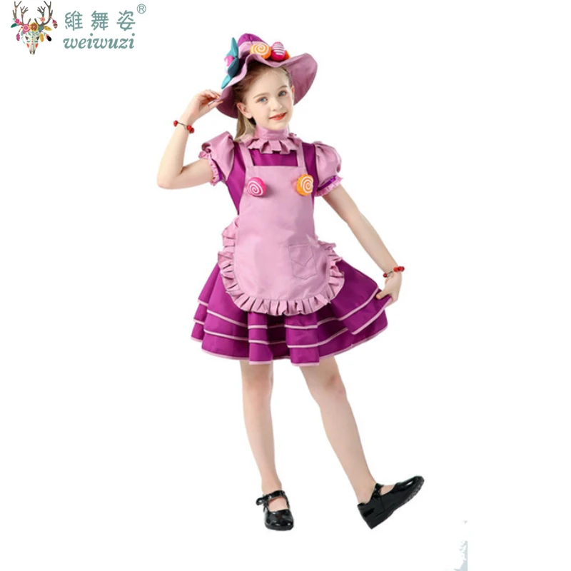 

2025 Halloween Candy Witch Costume German Beer Girl Dress Bavarian Traditional Purple Lolita Sweet French Cook Maid Cosplay
