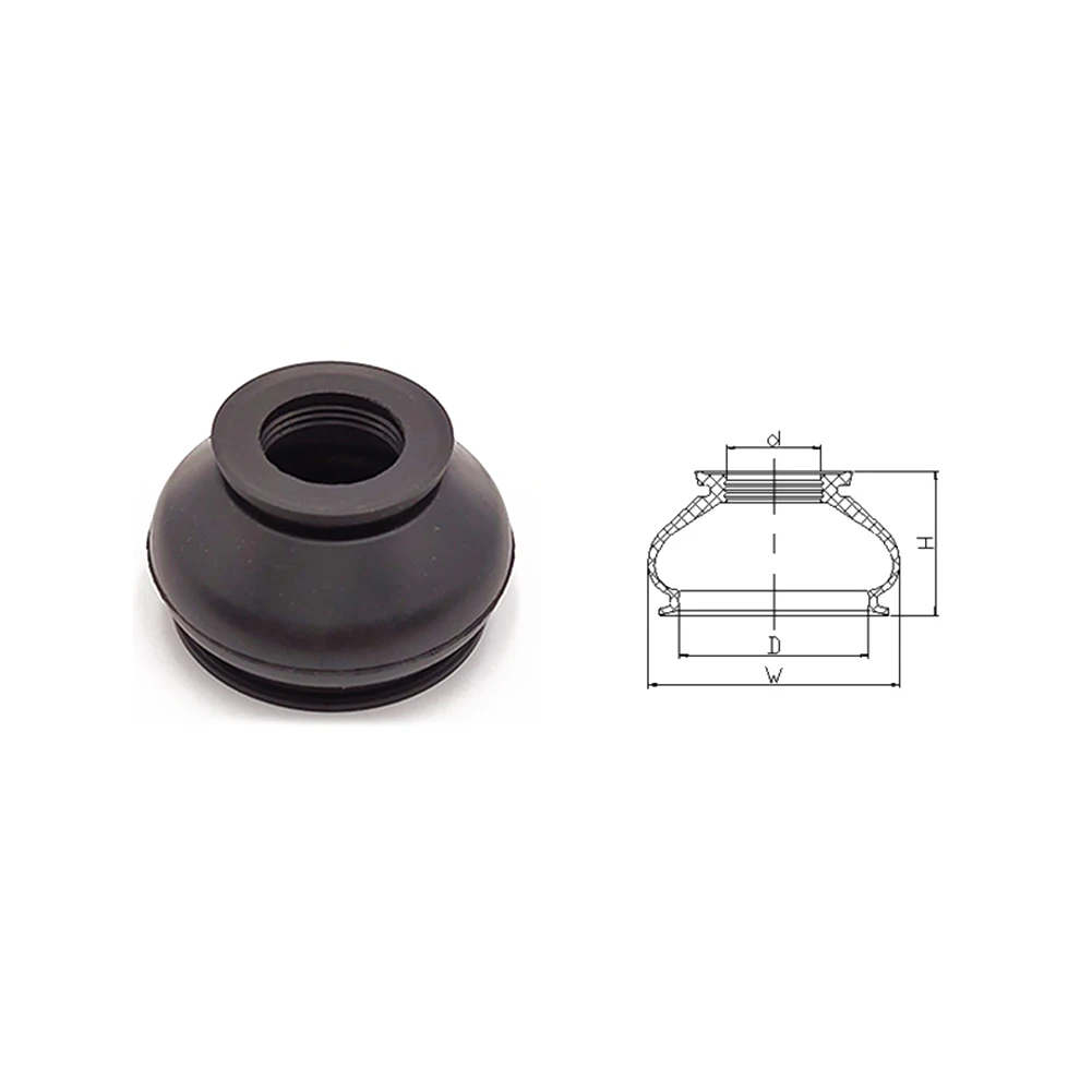 2pcs Dust Cover Rubber Track Rod End Ball Joint Cover Suspension Steering Ball Joint Boot Automobile Replacement Accessories