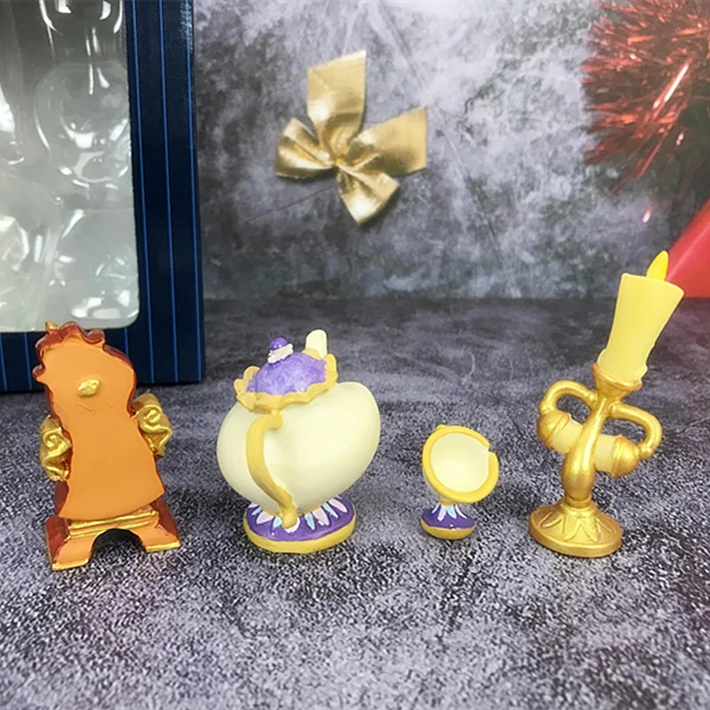 Beauty Beast 4pcs/Set Resin Handcraft Desktop Ornament Indoor Mini Model Home Decoration Accessories Gift